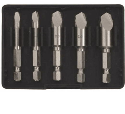 Набор экстрактор для болтов и шпилек усиленные, НSS сталь,ПРОФИ, 5 шт.(уп)