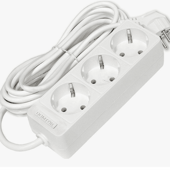 Удлинитель DOMTOK 3м с/з ПВС 3х1 2200 Вт (шт)