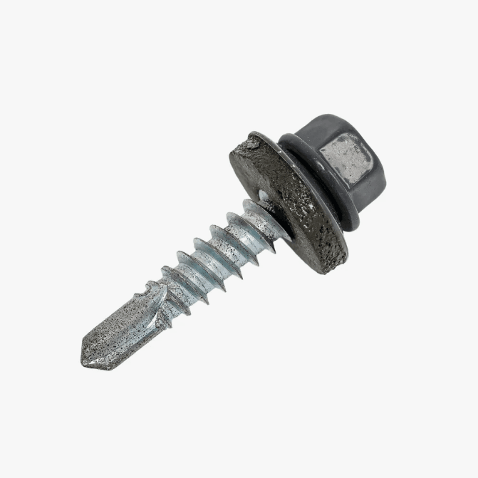 Саморез кровельный цинк  5,5 х 25 RAL 7024 графитовый серый (шт)