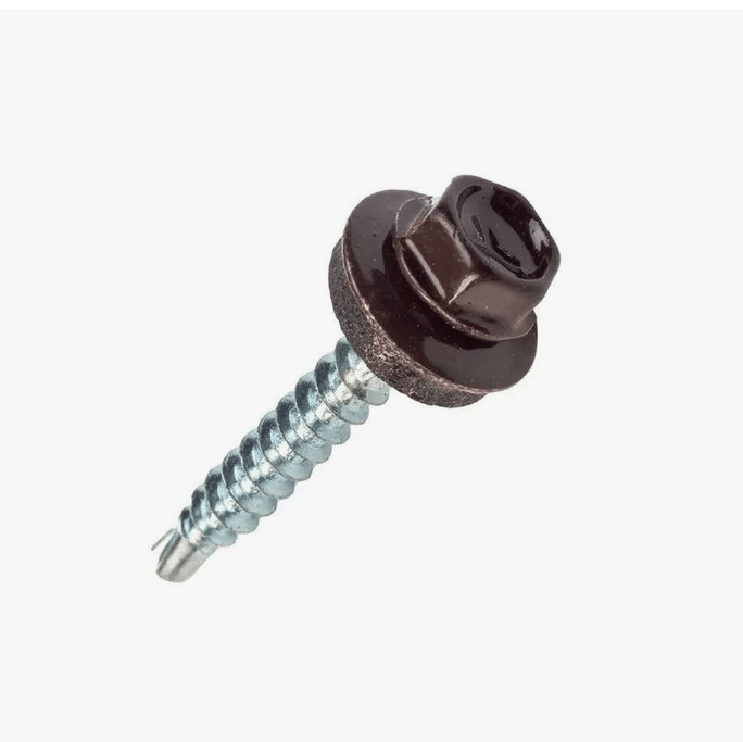 Саморез кровельный цинк  5,5 х 25 RAL 8017 шоколадно-коричневый (шт)