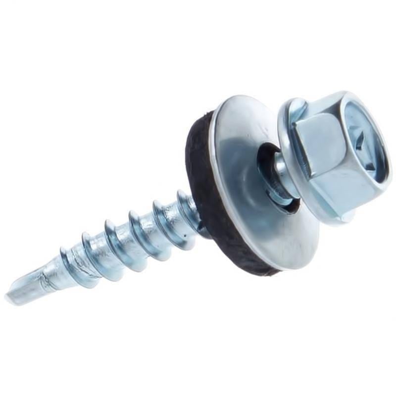 Саморез кровельный с шайбой удлин. сверло цинк 5,5х76 (шт)