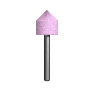 Шарошка абразивная,оксид алюминия, цилиндрическая заостренная 22х50мм, пос.6мм, Практика  (КИТАЙ)