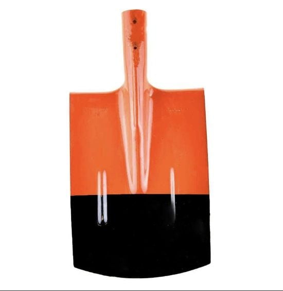 Лопата штыковая К-23 прямоугольная орнжево-черная(рельс. сталь) (шт)