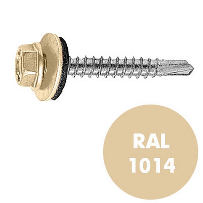 Саморез кровельный цинк  4,8 х 19 RAL 1014 слоновая кость (шт)