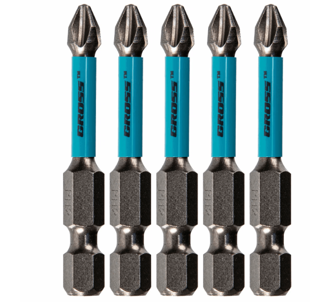 Биты PH2х50, для ударных шуруповертов Gross (шт)