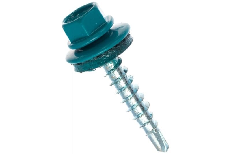 Саморез кровельный цинк  4,8 х 35 RAL 5021 морс. волна (шт)