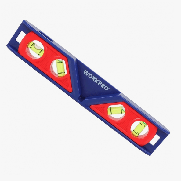 Уровень строительный, рамный 22,5см, 4 глазка,мини WORKPRO