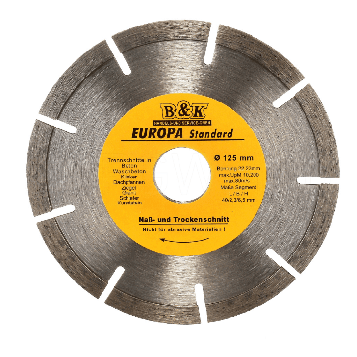 Диск алмазный "Europa" сегмент 125мм