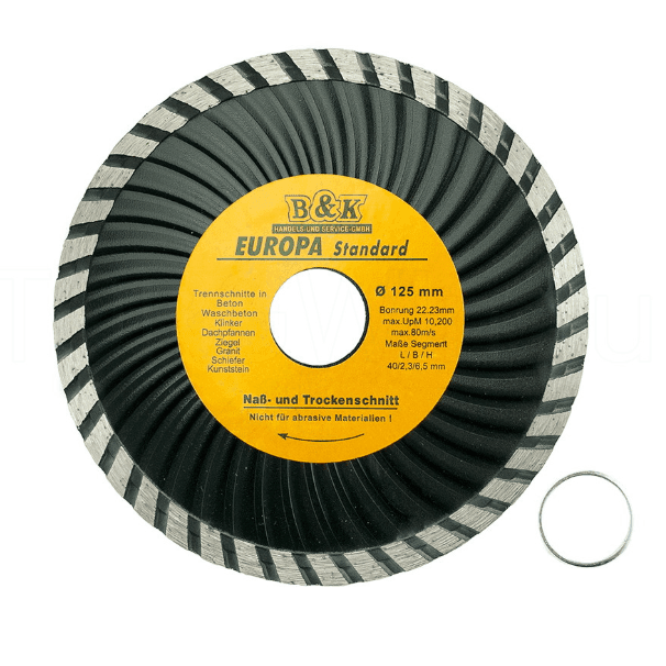 Диск алмазный "Europa" турбо-волна  125мм  22,23