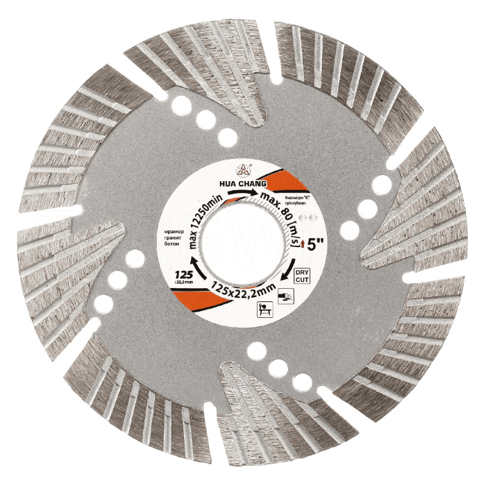Диск алмазный "HC" турбо-глубокорез 125*1.4/2.4*14*22.23