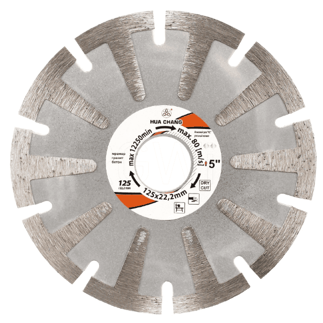 Диск алмазный "HC" усильный сегмент 125*1.4/2.4*7*9T*22.23