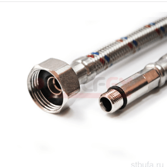 Подводка гибкая для смесителя VALFEX нерж.сталь М10*18-1/2" пара 60 см (пар)