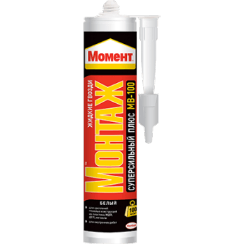Момент клей Монтаж Суперсильный Плюс 380 г.МВ-100 Белый/12 30440158