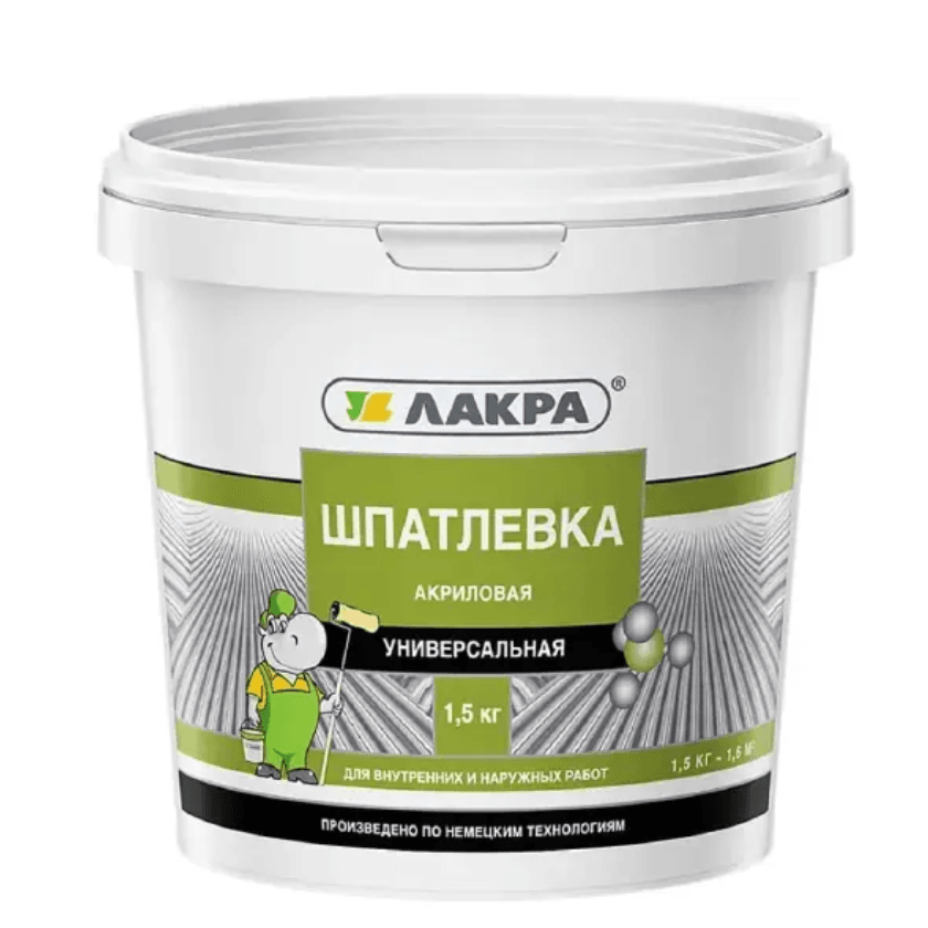 ЛАКРА шпаклевка акриловая универсальная 1,5 кг/12/360