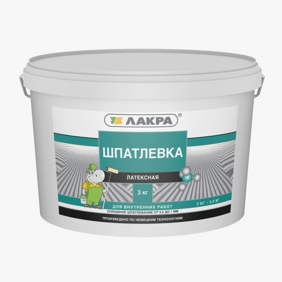 ЛАКРА шпаклевка латексная для внутр,работ 3 кг/180