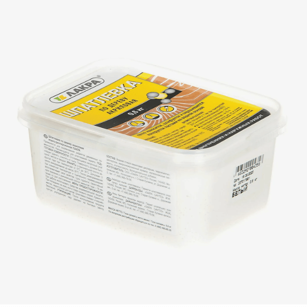 ЛАКРА шпаклевка по дереву Белый 0,6 кг./8