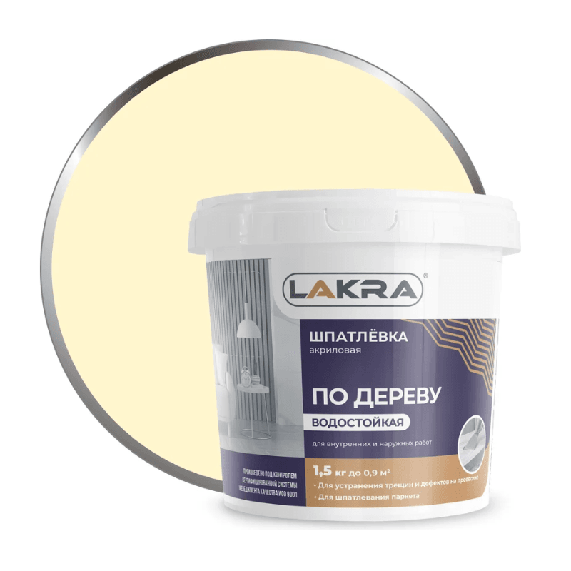 ЛАКРА шпаклевка по дереву Береза 1,5 кг./6