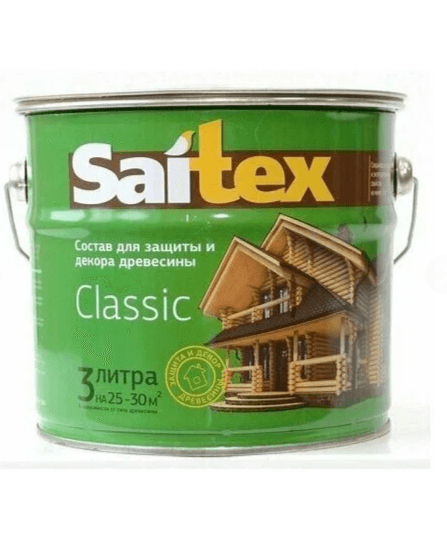 Saitex Classic деревозащитный состав Бесцветный  3 л. /6