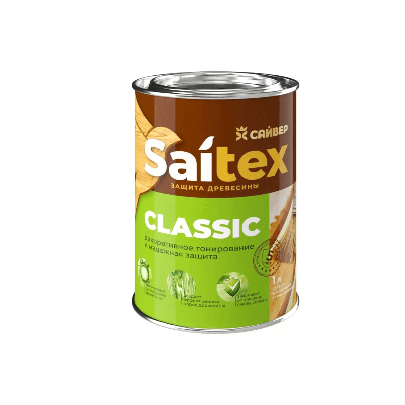 Saitex Classic деревозащитный состав Дуб 1 л. /14 (шт)