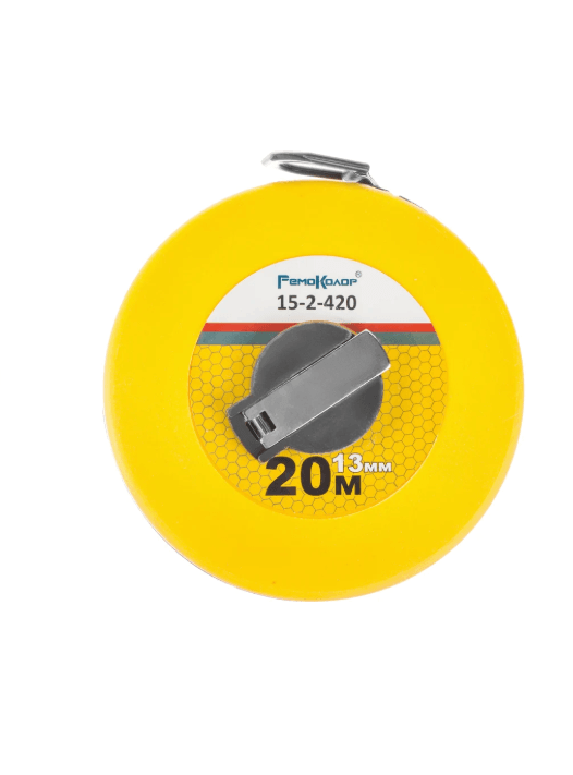 Мерная лента фиберглас.закрыт.корп. лента ПВХ, катушеч.руч. 20м/13мм (шт.)