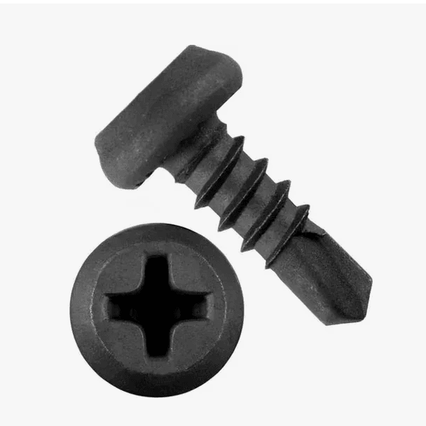 Саморез для крепления профилей полуцилиндр головка, сверло, оксид (черный) 3,5х9,5 (кг)