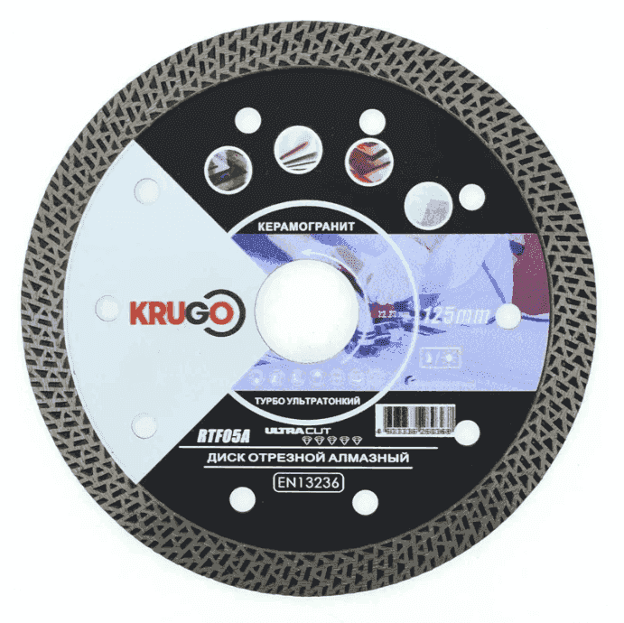 Диск алмазный ультротонкий125х1.4х10х22 мм TF KRUGO  / шт