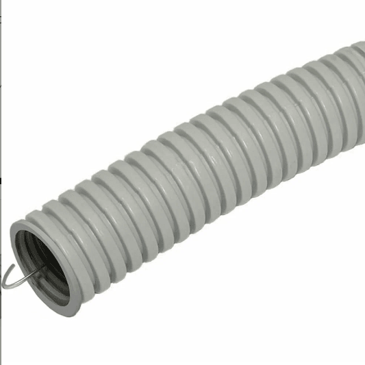 Труба ПВХ гофра УралПак с зонд 25мм (10м) серая(уп)