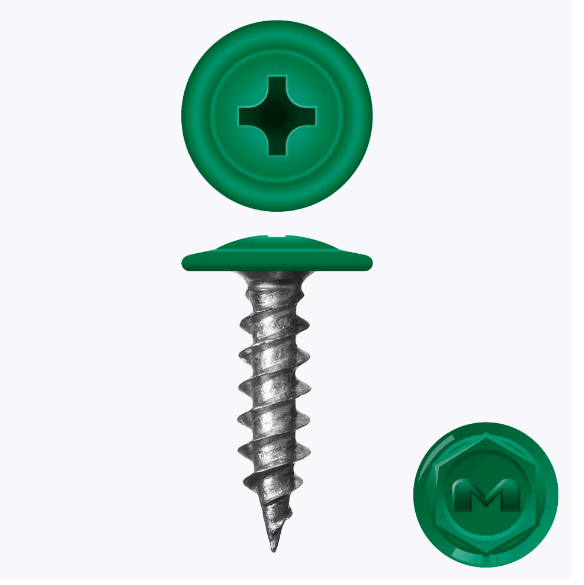 Саморез ПШ ТАЙВАНЬ острый 4.2*19 мм (6029) Зеленая мята (шт)