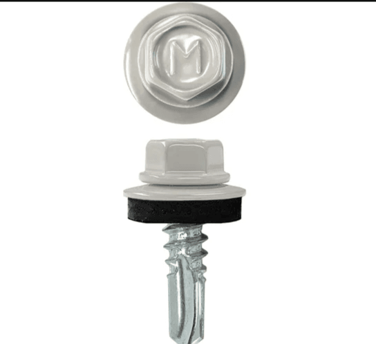 Саморез кровельный Daxmer мет/дер 4,8*35 RAL 7004 серый (шт)