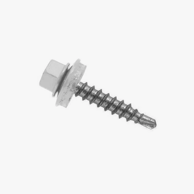 Саморез кровельный Daxmer мет/мет 5,5*19 RAL 9003 белый (шт)