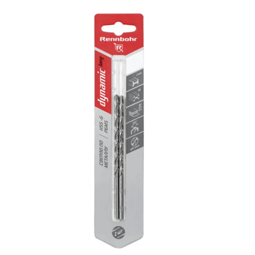 Удлиненное сверло по металлу 3,5 мм х 110(112) мм RENNBOHR DYNAMIC LONG 669035 (2шт. в уп.)