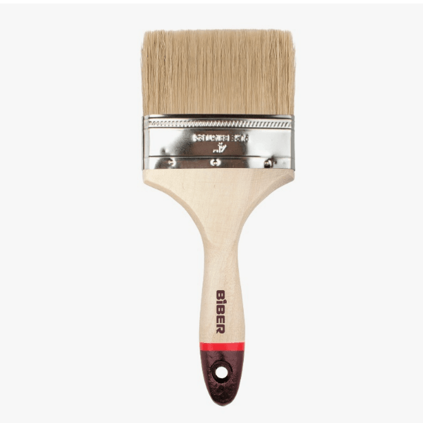 БИБЕР 31137 Кисть флейцевая натур. щетина дер. рукоятка "Суприм" 100мм (12/180)