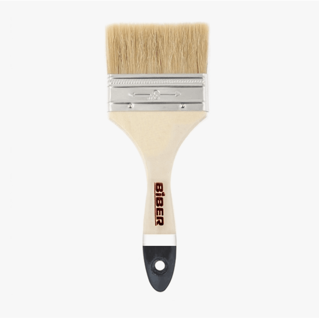 БИБЕР 31155 Кисть флейцевая натур. щетина дер. рукоятка "Профи" 75мм (12/120)