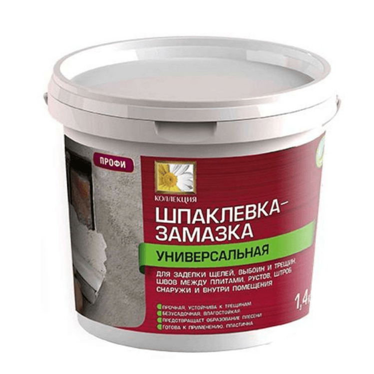 Шпаклевка-замазка универсальная для выбоин и трещин 1,4 кг КОЛЛЕКЦИЯ (шт)