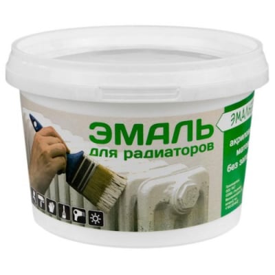 ЭМАЛЬЕР Эмаль акриловая радиаторная Полуглянцевая 1 кг (шт)