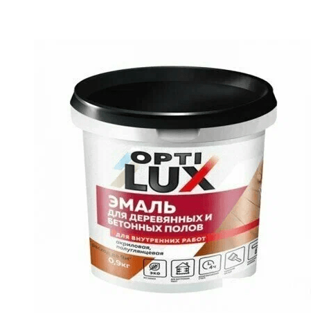 Эмаль для пола золотисто-коричневая 0,9 кг ОПТИЛЮКС (шт)