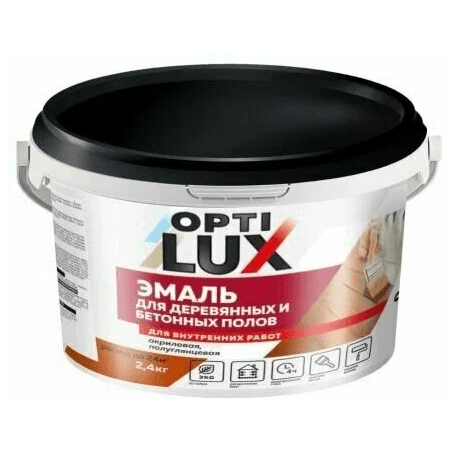 Эмаль для пола золотисто-коричневая 2,4 кг ОПТИЛЮКС (шт)
