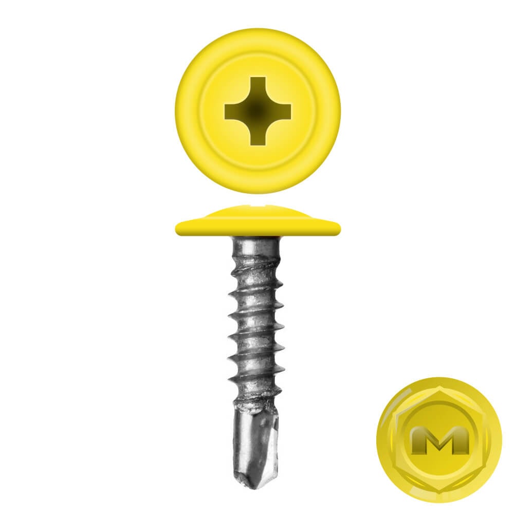 Саморез ПШ Daxmer Стандарт со сверлом 4.2*16 мм (1018) Желтый (шт)