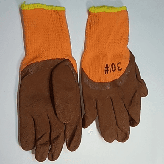 Перчатки  вспенен. коричн-оранж утепленные (10/480)