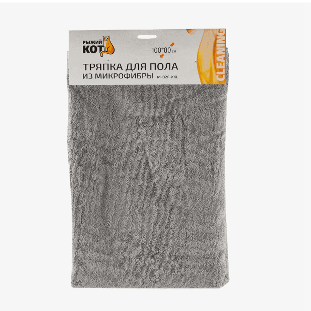 Тряпка для пола Рыжий кот 80*100 микрофибра