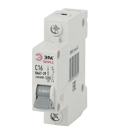 Авт.выкл. ЭРА SIMPLE 1-Р ,25А, ВА47-29 С,4,5кА/12 (шт)