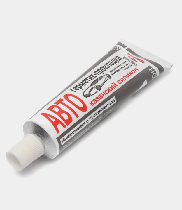 Герметик-прокладка АВТО силиконовый СЕРЫЙ туба 65гр./100