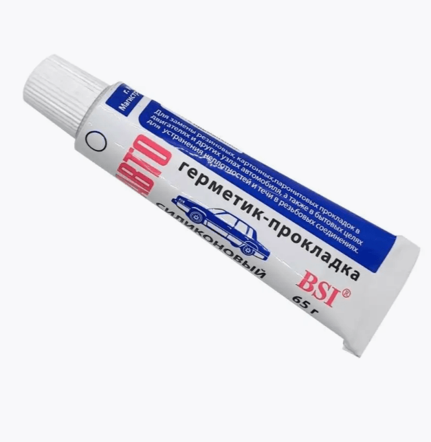 Герметик-прокладка АВТО силиконовый белый туба 65гр./100