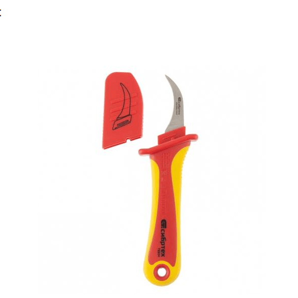 Нож диэлектрический до 1000 В серповидная кромка полотна СИБРТЕХ (шт)