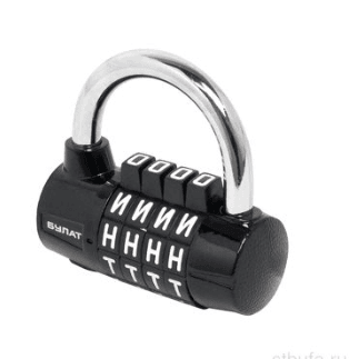 Замок навесной БУЛАТ ВС 604Б (BC1K-60/7) черный кодовый d=7 (шт)