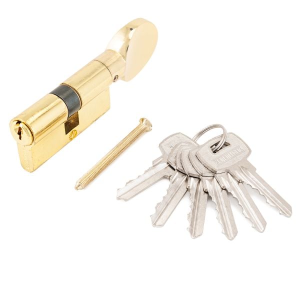 Механизм цилиндровый ключ/ключ АЛЛЮР 70-6К латунь BLISTER шк 2984 (шт)