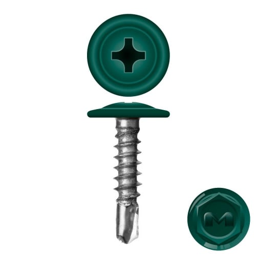Саморез ПШ Daxmer Стандарт со сверлом 4.2*16 мм (6005) Зеленый мох (шт)