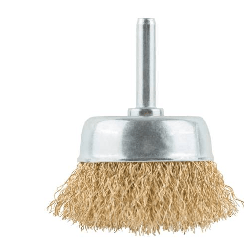 Корщетка чашечная, со шпилькой стальн. латун., волнистая проволока 50 мм (шт)