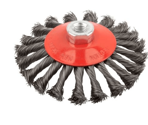Корщетка-колесо,гайка М14, стальная витая проволока  125 мм (шт)