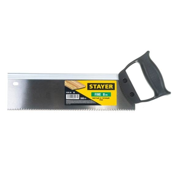 STAYER  Fine, 300 мм, ножовка для стусла c обушком (1536-30)